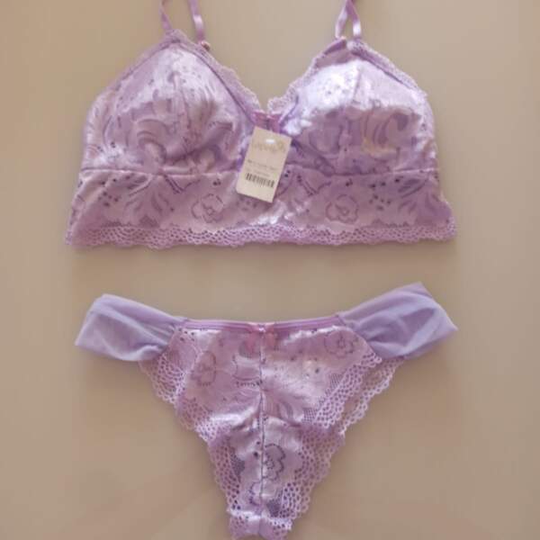 Conjunto lingerie lilás